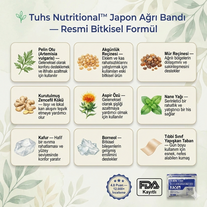 Tuhs Nutritional™ Premium Ağrı Bandı